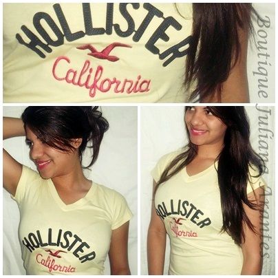 Baby Look Hollister amarela