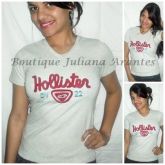 Baby Look Hollister cinza