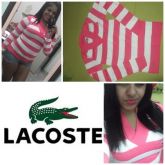 Suéter Lacoste Feminino Branco/ Rosa
