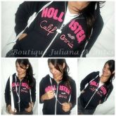 .Moletom HOLLISTER preto com Ziper